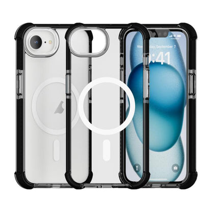 For iPhone 16e Acrylic Magsafe Magnetic Shockproof Phone Case(Black) by bashfashion