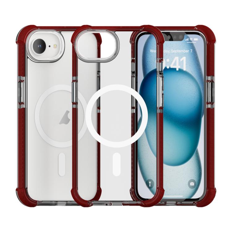 For iPhone 16e Acrylic Magsafe Magnetic Shockproof Phone Case(Brown) by bashfashion