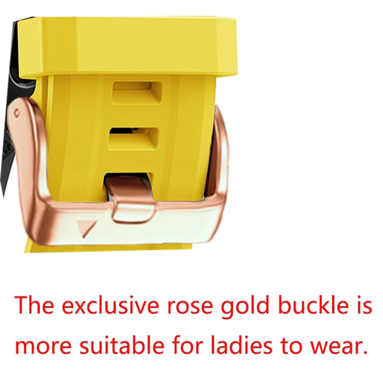 For Garmin Epix Pro 42mm Rose Gold Buckle Silicone Watch Band(White) by bashfashion