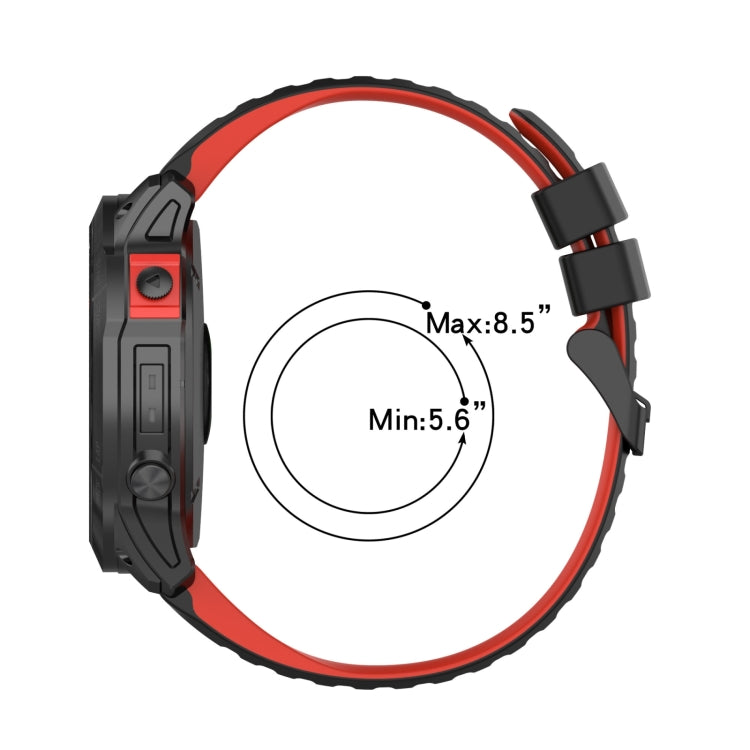 For Garmin Instinct 2 Solar Sports Mixing Color Silicone Watch Band(White+Black) by bashfashion