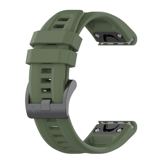 For Garmin Instinct 2 Solar Solid Color Silicone Watch Band(Dark Green) by bashfashion