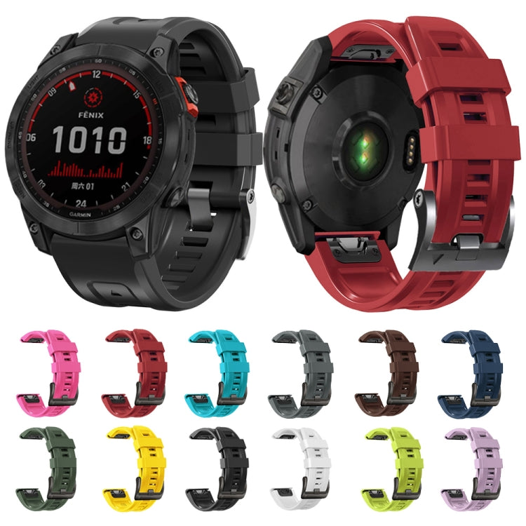 For Garmin Instinct 2X Solar Sport Pure Color Silicone Watch Band(Red) by bashfashion
