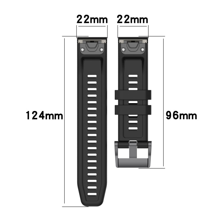 For Garmin Instinct 2X Solar Sports Two-Color Silicone Watch Band(White+Black) by bashfashion