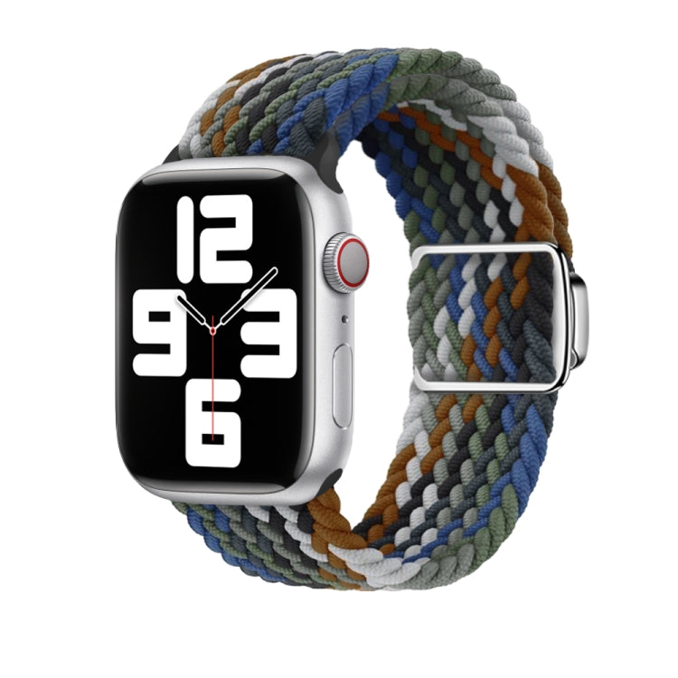 For Apple Watch Ultra 49mm Nylon Loop Magnetic Buckle Watch Band(Cowboy Rainbow) by bashfashion