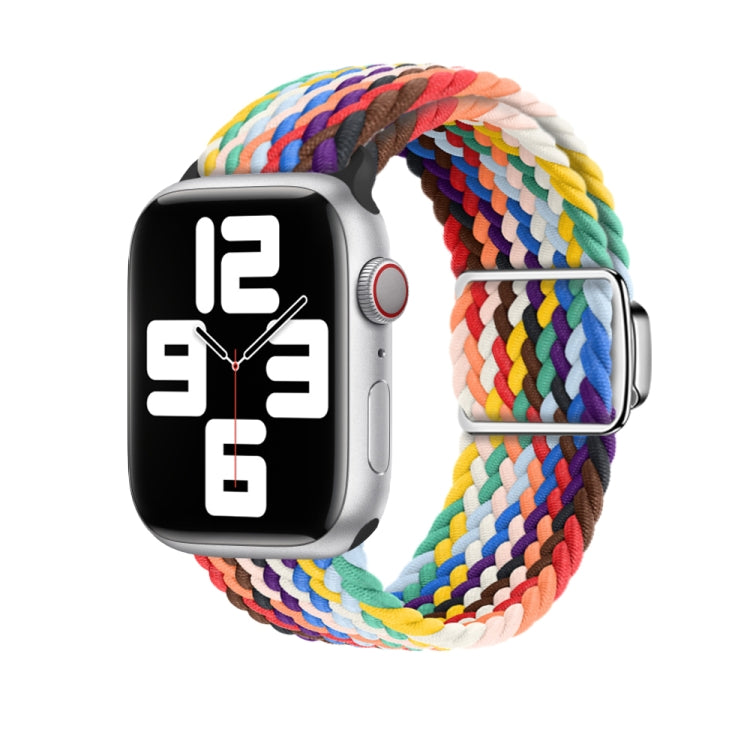 For Apple Watch Ultra 2 49mm Nylon Loop Magnetic Buckle Watch Band(Official Rainbow) by bashfashion