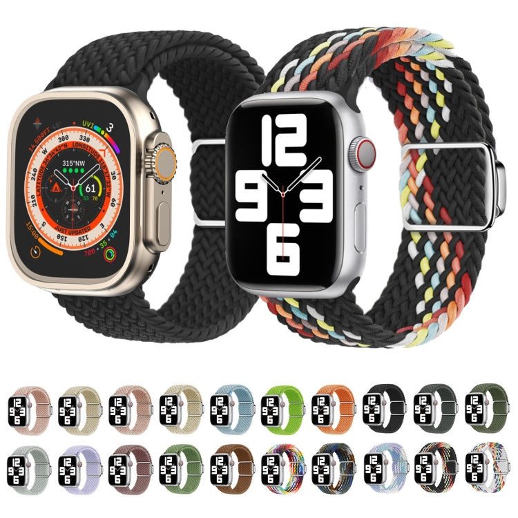 For Apple Watch Ultra 49mm Nylon Loop Magnetic Buckle Watch Band(Cowboy Rainbow) by bashfashion