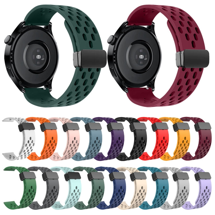 For Huawei Watch 4 / 4 Pro Magnetic Clasp Silicone Watch Band(White) by bashfashion