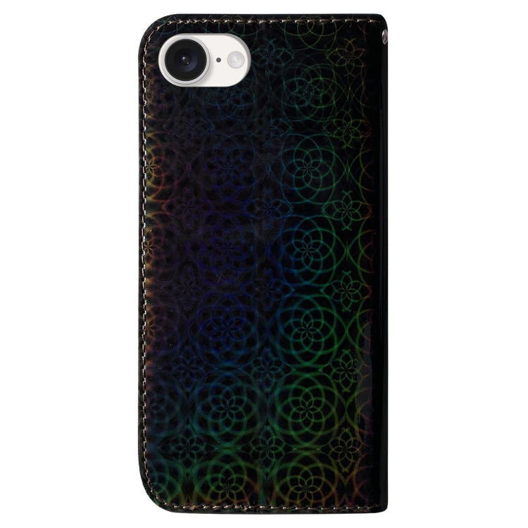 For iPhone 16e Colorful Magnetic Buckle Leather Phone Case(Black) by bashfashion