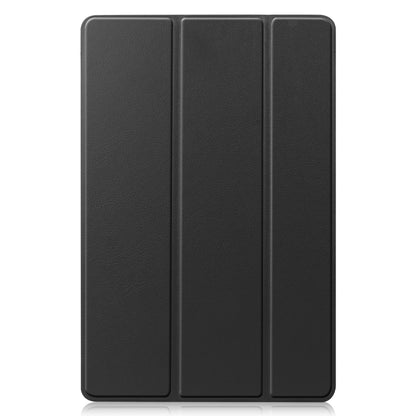 For Samsung Galaxy Tab S9 FE / S10 FE Custer Pure Color 3-Fold Holder Smart Leather Tablet Case(Black) by bashfashion