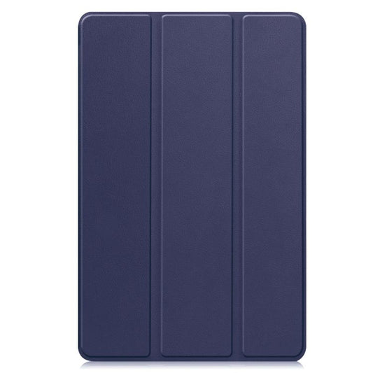 For Samsung Galaxy Tab S10 FE+ Custer Pure Color 3-Fold Holder Smart Leather Tablet Case(Dark Blue) by bashfashion