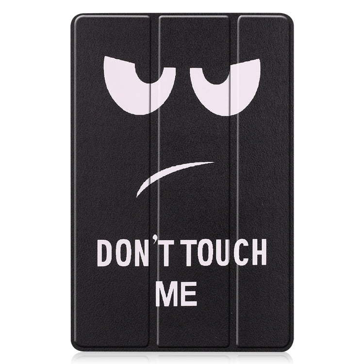 For Samsung Galaxy Tab S9 FE / S10 FE Custer Painted 3-Fold Holder Smart Leather Tablet Case(Big Eye Me) by bashfashion