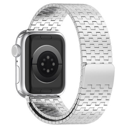 For Apple Watch SE 2022 40mm Magnetic Buckle Stainless Steel Metal Watch Band(Silver) by bashfashion