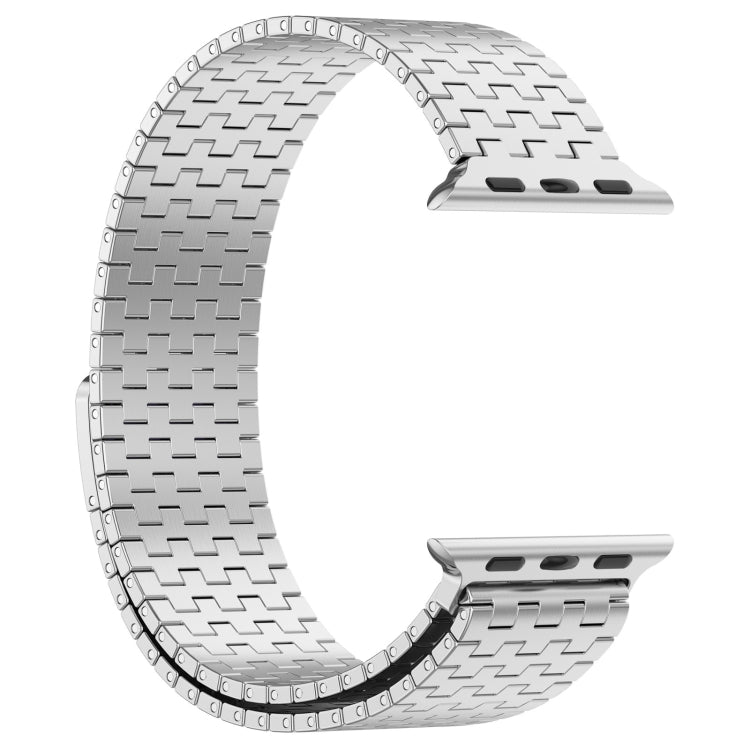 For Apple Watch SE 2022 40mm Magnetic Buckle Stainless Steel Metal Watch Band(Silver) by bashfashion