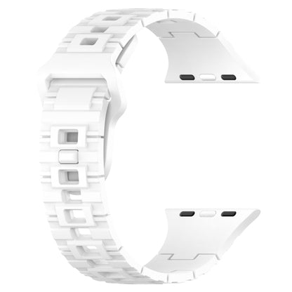 For Apple Watch Ultra 2 49mm Square Buckle Armor Style Silicone Watch Band(White) by bashfashion
