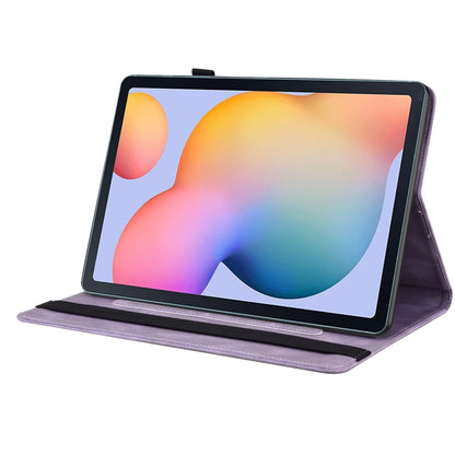 For Samsung Galaxy Tab S5e/T720/T725 Butterfly Flower Embossed Leather Tablet Case(Purple) by bashfashion