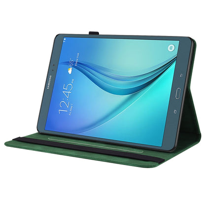 For Samsung Galaxy Tab A 9.7 T550 T555 Butterfly Flower Embossed Leather Tablet Case(Green) by bashfashion