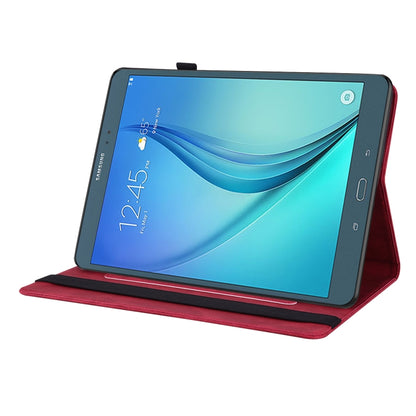 For Samsung Galaxy Tab A 9.7 T550 T555 Butterfly Flower Embossed Leather Tablet Case(Red) by bashfashion
