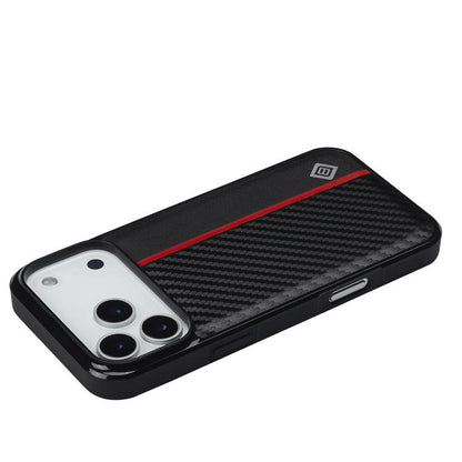 For iPhone 17 Pro Max LC.IMEEKE 3 in 1 Carbon Fiber Texture Shockproof Phone Case(Black) by LC.IMEEKE