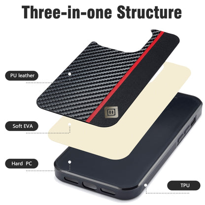 For iPhone Air LC.IMEEKE 3 in 1 Carbon Fiber Texture Shockproof Phone Case(Black) by LC.IMEEKE