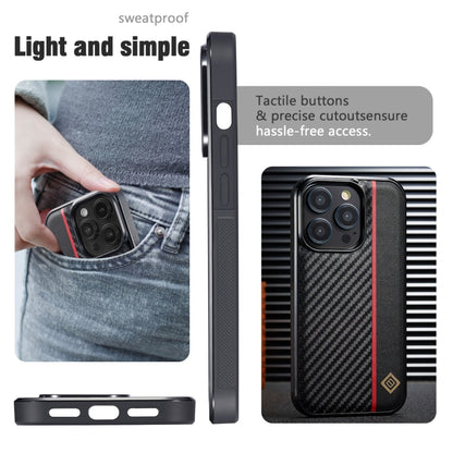For iPhone Air LC.IMEEKE 3 in 1 Carbon Fiber Texture Shockproof Phone Case(Black) by LC.IMEEKE