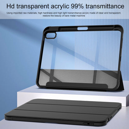 For iPad 2025 / 2022 3-Fold Holder Armor Smart Leather Tablet Case(Black) by bashfashion