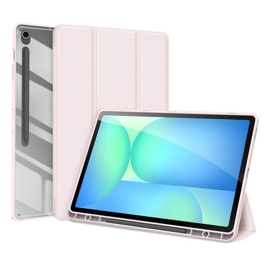 For Samsung Galaxy Tab S10 FE+ DUX DUCIS TOBY Series Antiskid Leather Tablet Case with Sleep / Wake-up Function(Pink) by DUX DUCIS