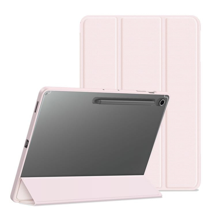 For Samsung Galaxy Tab S10 FE+ DUX DUCIS TOBY Series Antiskid Leather Tablet Case with Sleep / Wake-up Function(Pink) by DUX DUCIS