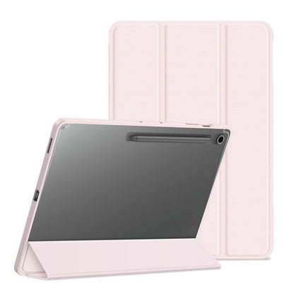 For Samsung Galaxy Tab S10 FE+ DUX DUCIS TOBY Series Antiskid Leather Tablet Case with Sleep / Wake-up Function(Pink) by DUX DUCIS