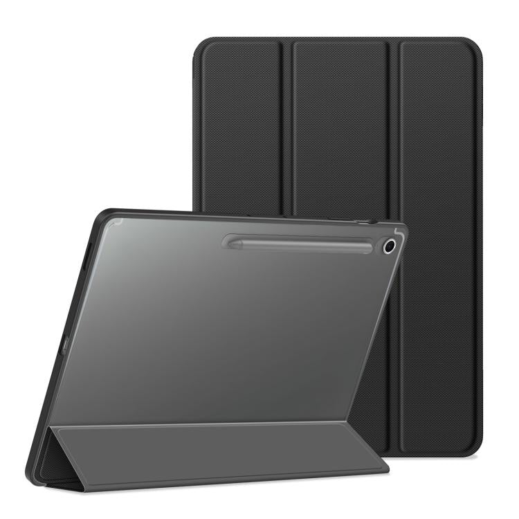 For Samsung Galaxy Tab S10 FE+ DUX DUCIS TOBY Series Antiskid Leather Tablet Case with Sleep / Wake-up Function(Black) by DUX DUCIS
