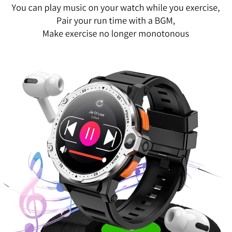 ZGP PG999 1.54 inch HD Round Screen 4G Smart Watch Android 8.1, Specification:2GB+16GB(Silver) by bashfashion