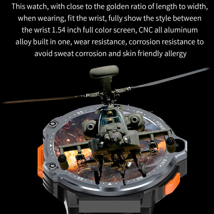 ZGP PG999 1.54 inch HD Round Screen 4G Smart Watch Android 8.1, Specification:4GB+64GB(Black) by bashfashion