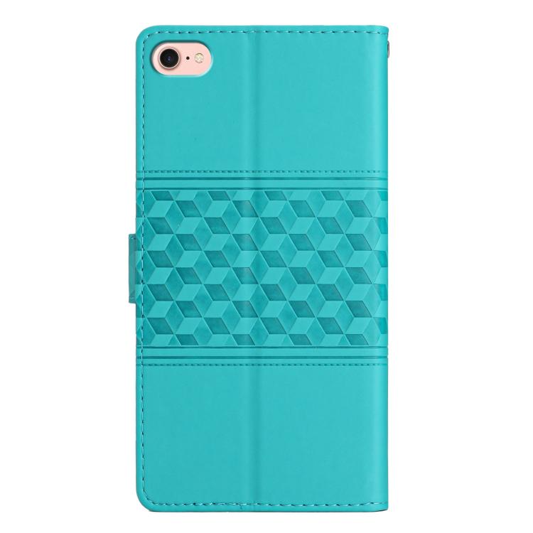 For iPhone 16e Diamond Embossed Skin Feel Leather Phone Case(Blue) by bashfashion