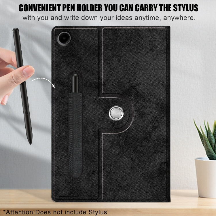 For Samsung Galaxy Tab A11+ / A9+ 360 Rotation Stand Smart Leather Tablet Case(Black) by bashfashion