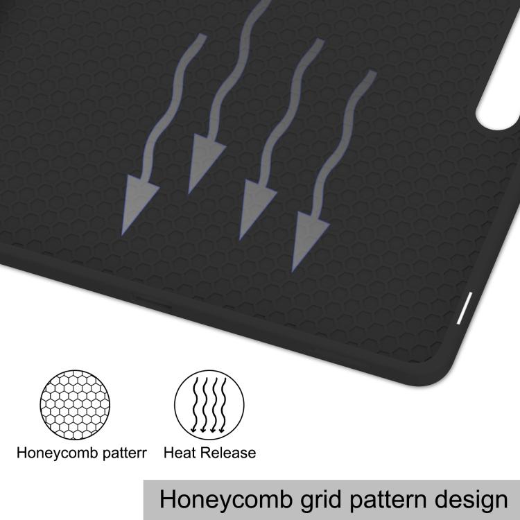 For Samsung Galaxy Tab S10 FE+ 3-Fold Pure Color TPU Smart Leather Tablet Case with Pen Slot(Black) by bashfashion