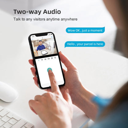 A8-C2 2MP Smart WiFi Surveillance IP Camera, Dual-light Full Color Night Vision / Two Way Audio / TF Card, Power Plug:EU Plug(White) by bashfashion