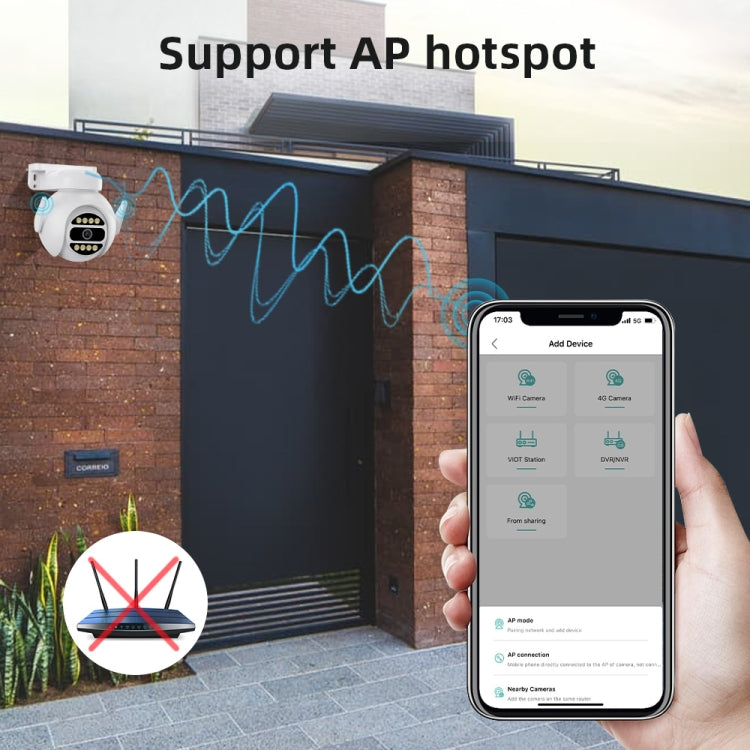 A8-C2 2MP Smart WiFi Surveillance IP Camera, Dual-light Full Color Night Vision / Two Way Audio / TF Card, Power Plug:AU Plug(White) by bashfashion