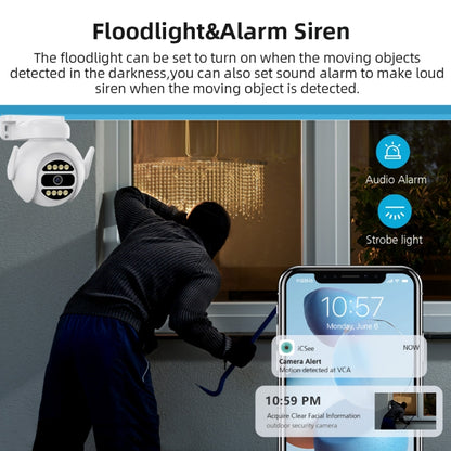 A8-C2 2MP Smart WiFi Surveillance IP Camera, Dual-light Full Color Night Vision / Two Way Audio / TF Card, Power Plug:EU Plug(White) by bashfashion