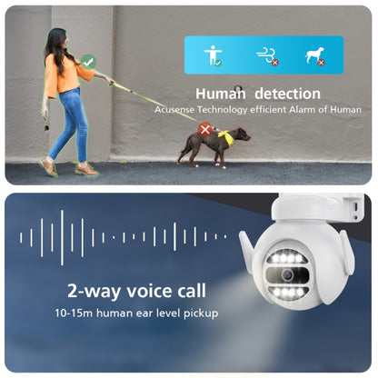 A8-C2 2MP Smart WiFi Surveillance IP Camera, Dual-light Full Color Night Vision / Two Way Audio / TF Card, Power Plug:AU Plug(White) by bashfashion