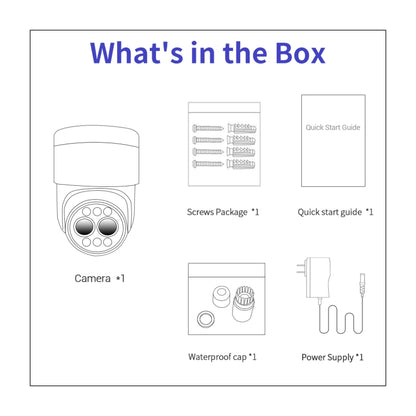 ESCAM G03 2x4MP Dual Lens Zoom 8X Dual Light Source WiFi Camera Support Two-way Voice & Motion Detection(UK Plug) by ESCAM