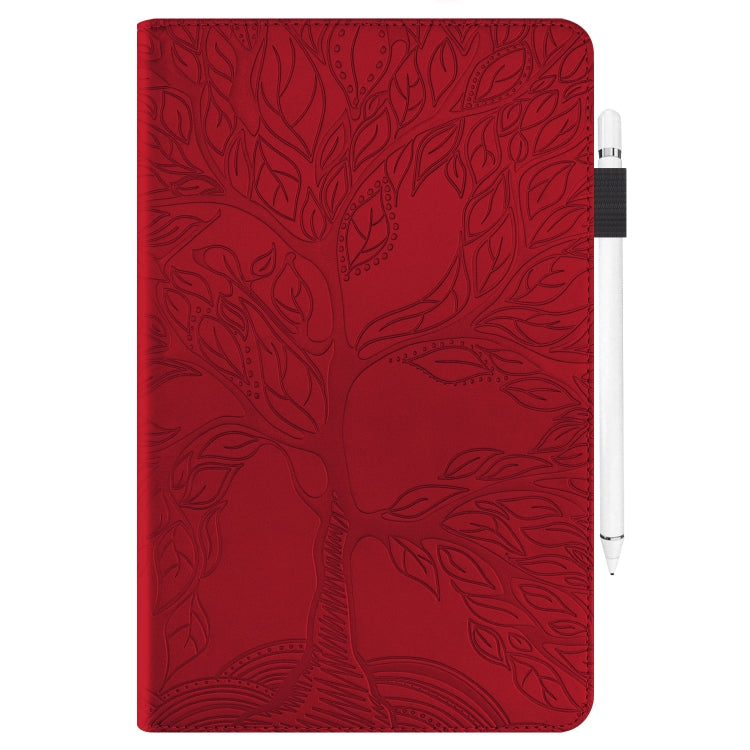 For Samsung Galaxy Tab S8 / S7 Life Tree Series Horizontal Flip Leather Tablet Case(Red) by bashfashion