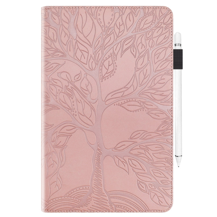 For Samsung Galaxy Tab S8 / S7 Life Tree Series Horizontal Flip Leather Tablet Case(Rose Gold) by bashfashion