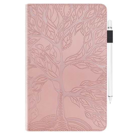 For Samsung Galaxy Tab S8 / S7 Life Tree Series Horizontal Flip Leather Tablet Case(Rose Gold) by bashfashion