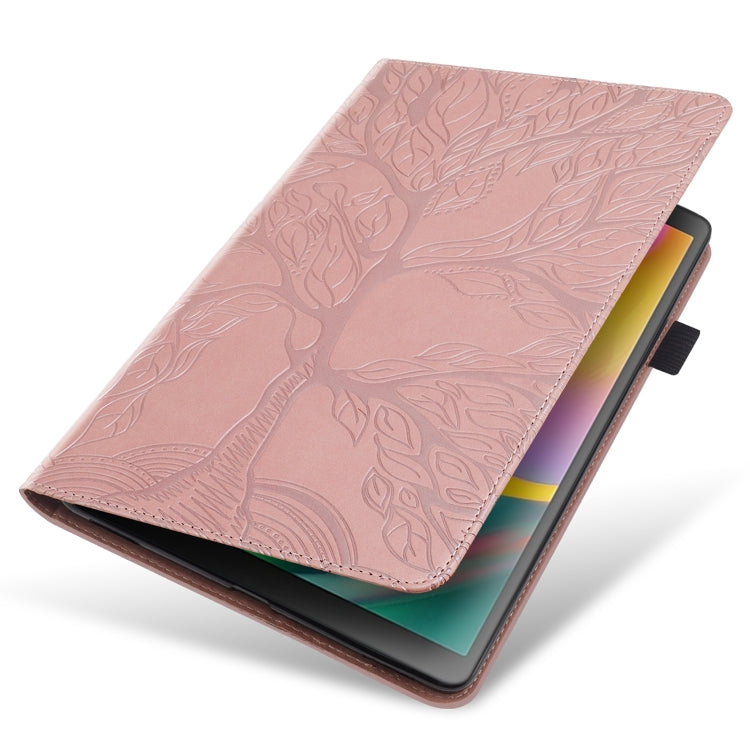 For Samsung Galaxy Tab S8 / S7 Life Tree Series Horizontal Flip Leather Tablet Case(Rose Gold) by bashfashion