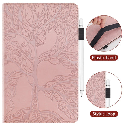 For Samsung Galaxy Tab S8 / S7 Life Tree Series Horizontal Flip Leather Tablet Case(Rose Gold) by bashfashion