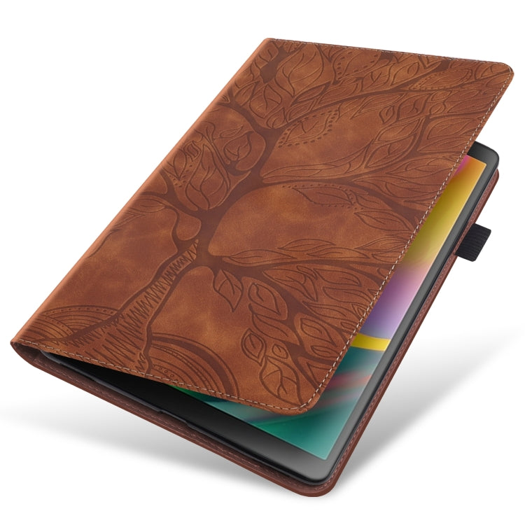 For Samsung Galaxy Tab S8 / S7 Life Tree Series Horizontal Flip Leather Tablet Case(Brown) by bashfashion