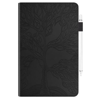 For Samsung Galaxy Tab S10 FE+ Life Tree Series Horizontal Flip Leather Tablet Case(Black) by bashfashion