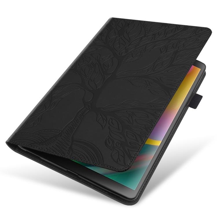 For Samsung Galaxy Tab S10 FE+ Life Tree Series Horizontal Flip Leather Tablet Case(Black) by bashfashion