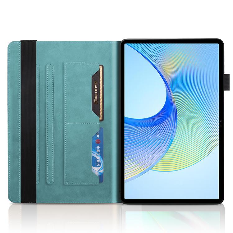 For Samsung Galaxy Tab S10 FE+ Life Tree Series Horizontal Flip Leather Tablet Case(Lake Blue) by bashfashion