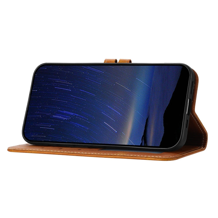 For iPhone 16e Embossed Happy Cat Pattern Flip Leather Phone Case(Yellow) by bashfashion