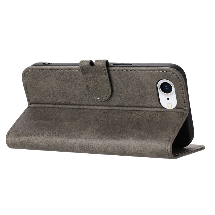 For iPhone 16e Embossed Happy Cat Pattern Flip Leather Phone Case(Grey) by bashfashion